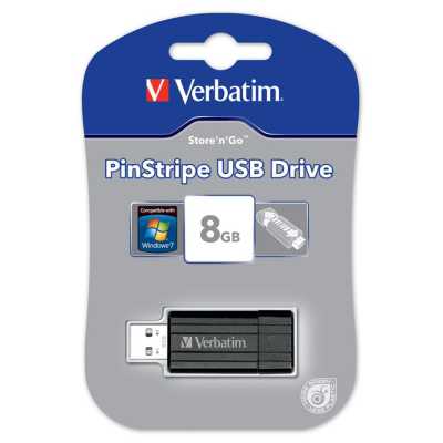 Verbatim Pinstripe Disco Usb 8gb Readyboost Negro